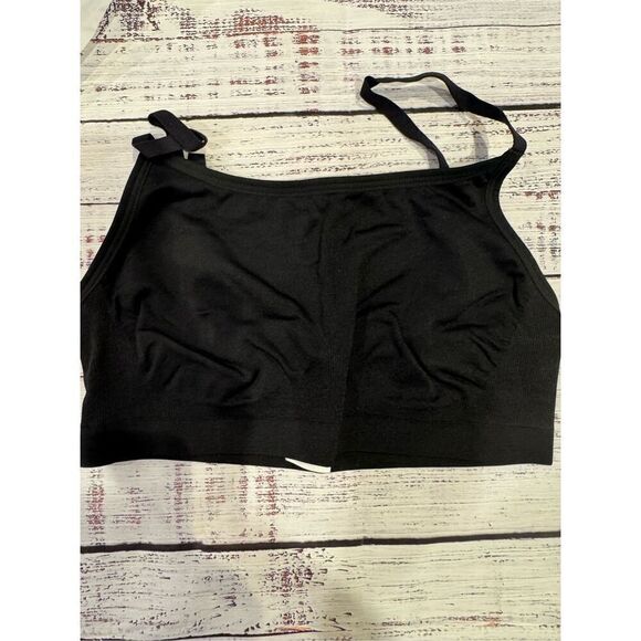 Gymshark NEW Seamless Scoop Neck Bralette in Black Size Medium - Picture 1 of 4